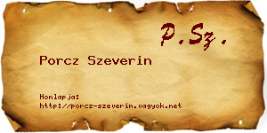 Porcz Szeverin névjegykártya